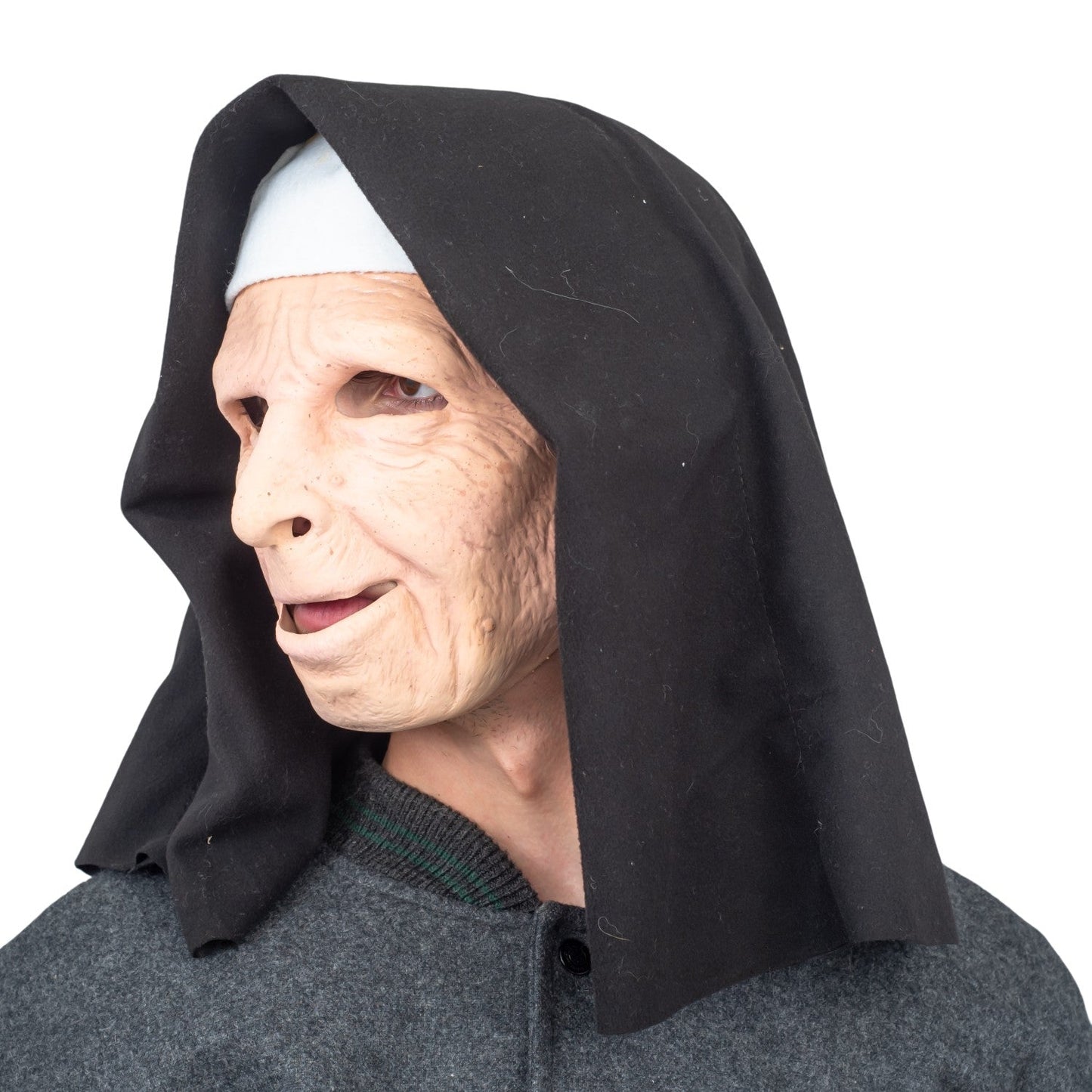 Nun on the Run Halloween Costume Mask Scary Cosplay