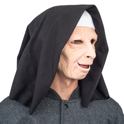 Nun on the Run Halloween Costume Mask Scary Cosplay