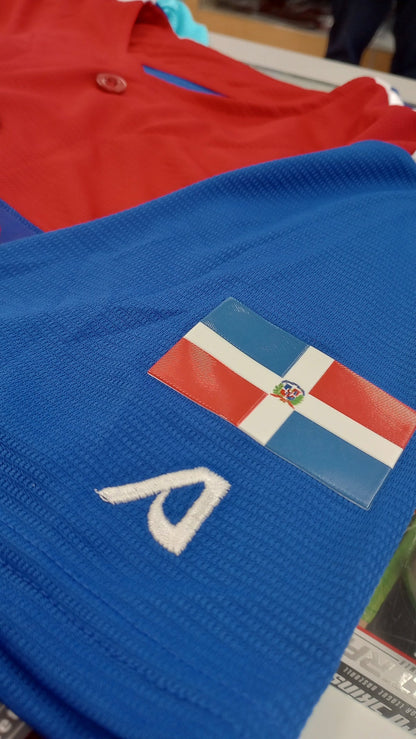 Men's Serie del Caribe 2024 Dominicana Official Jersey - Red / Royal