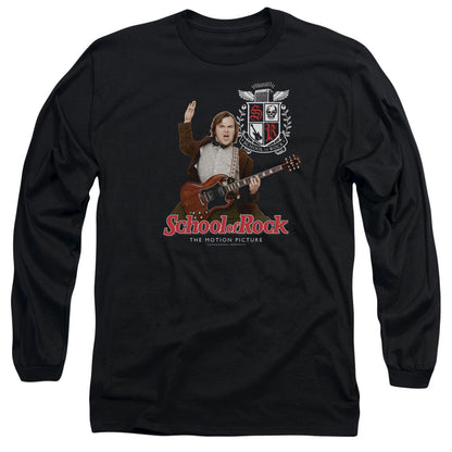 School Of Rock The Teacher Is In Mens Long Sleeve Shirt Black Officially Licensed