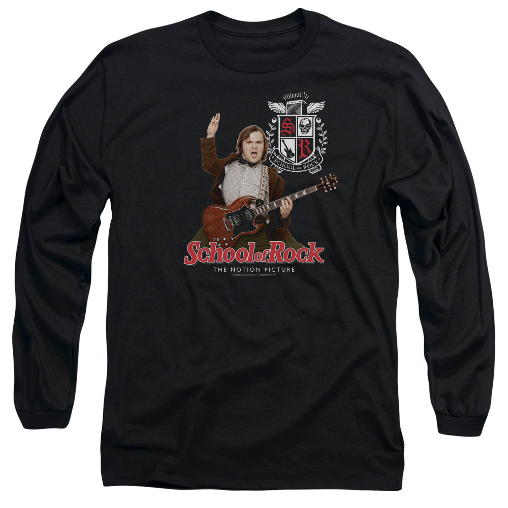 School Of Rock The Teacher Is In Mens Long Sleeve Shirt Black Officially Licensed