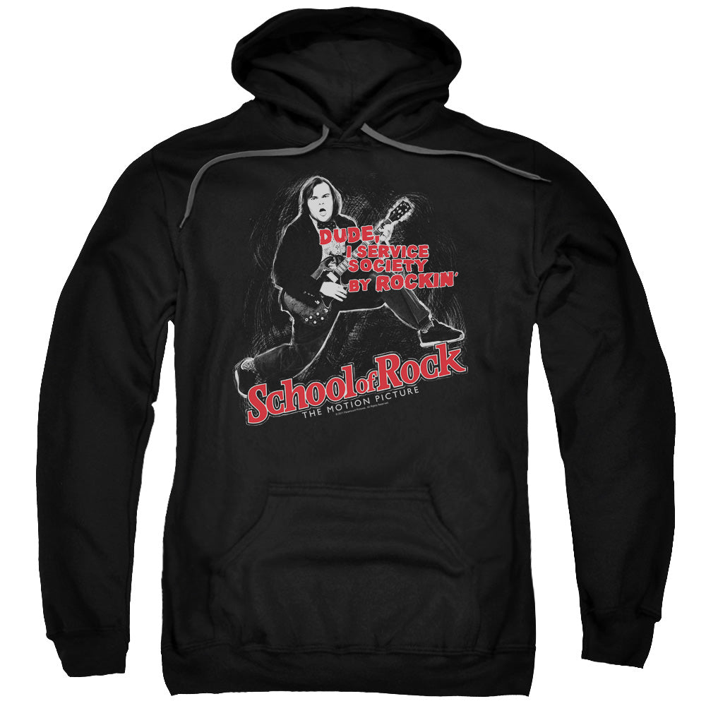School Of Rock Rockin Mens Hoodie Black