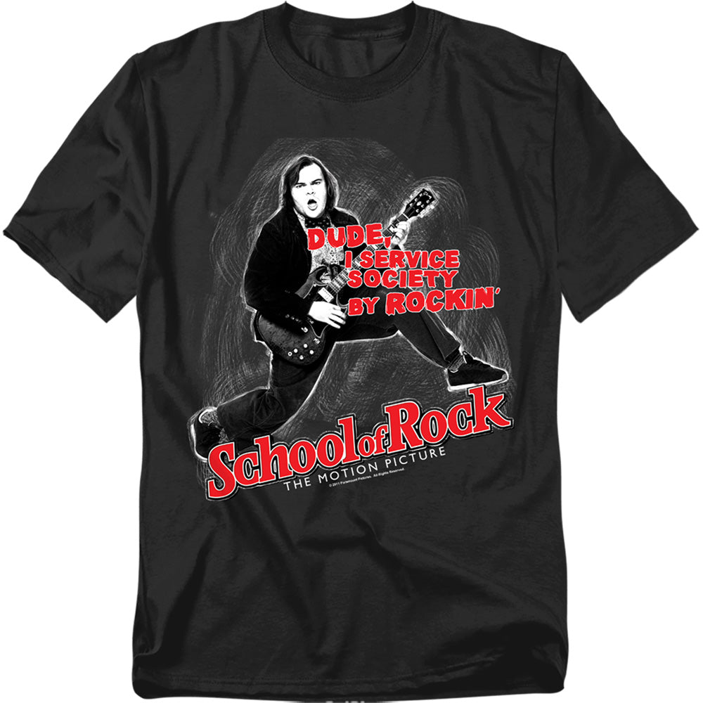 School Of Rock Rockin Mens T Shirt Black