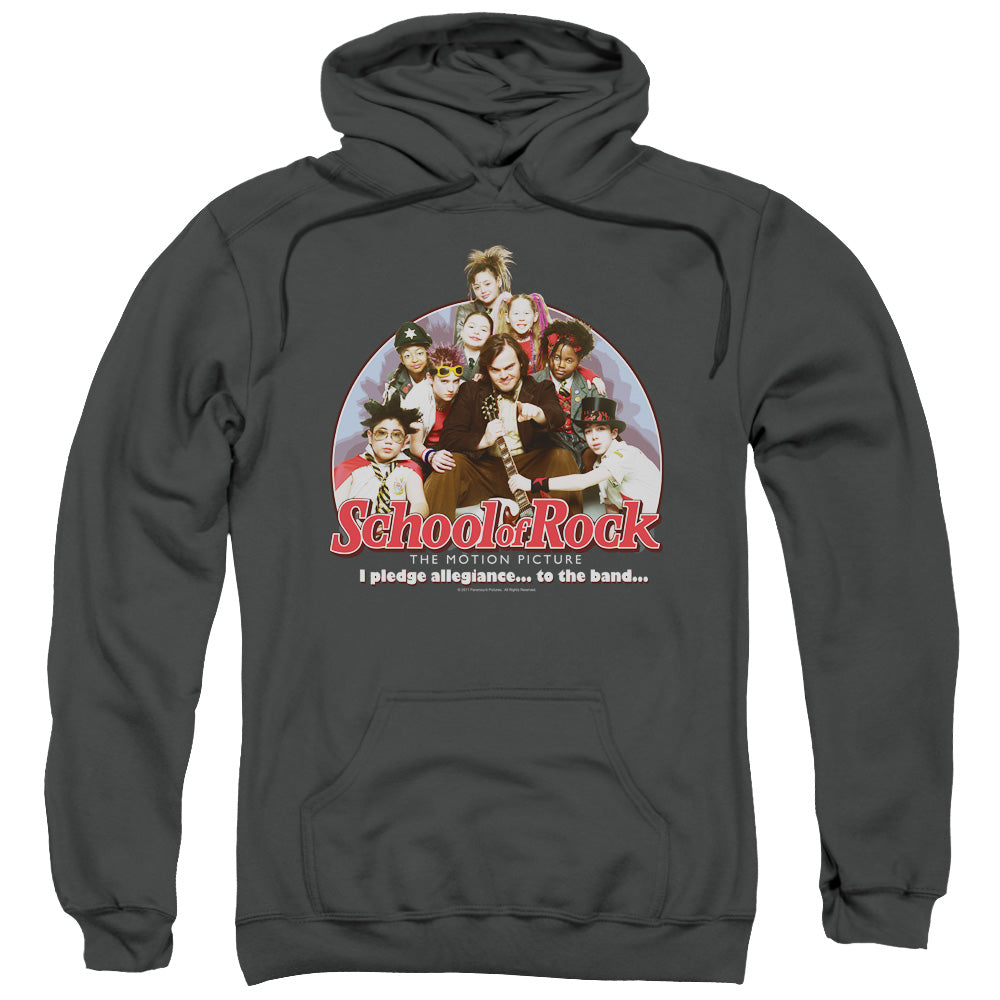 School Of Rock I Pledge Allegiance Mens Hoodie Charcoal