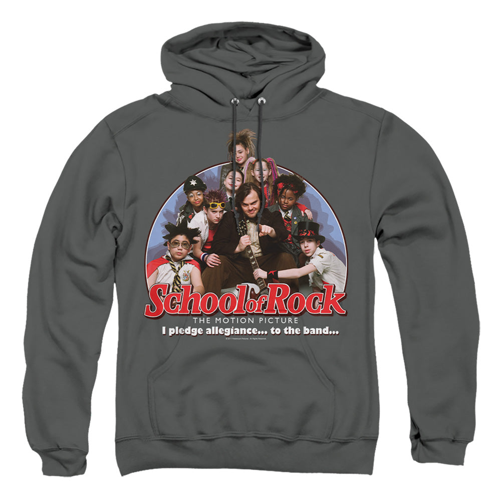 School Of Rock I Pledge Allegiance Mens Hoodie Charcoal