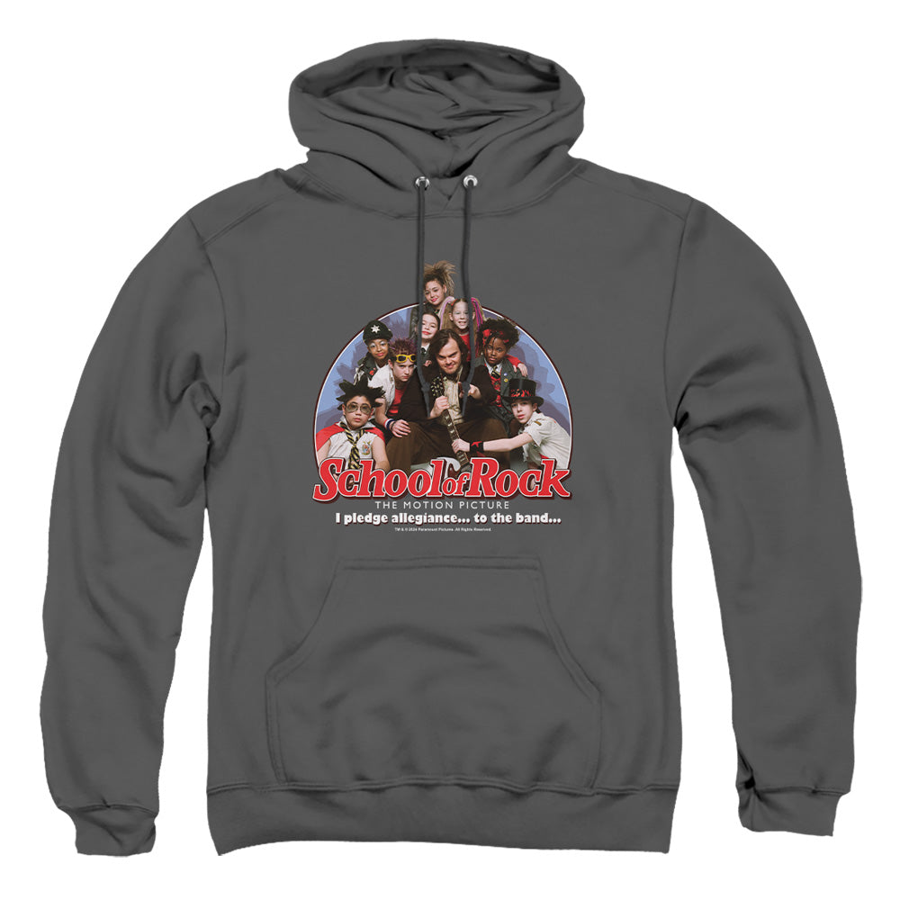 School Of Rock I Pledge Allegiance Mens Hoodie Charcoal