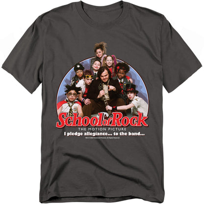 School Of Rock I Pledge Allegiance Mens T Shirt Charcoal