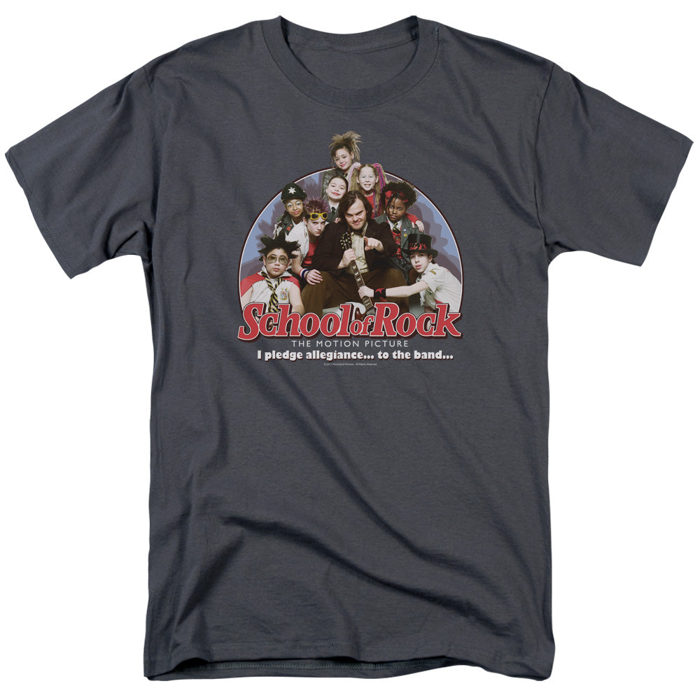 School Of Rock I Pledge Allegiance Mens T Shirt Charcoal