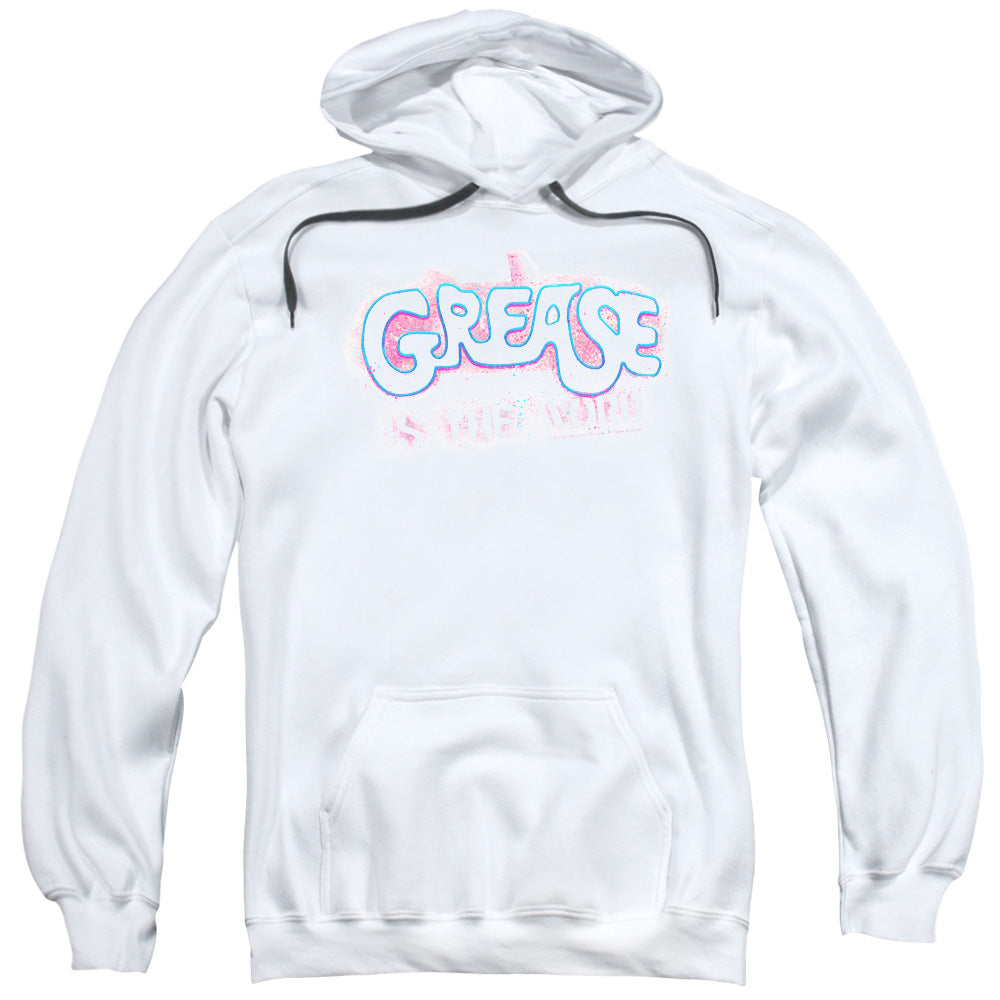 Grease Grease Is The Word Mens Hoodie White