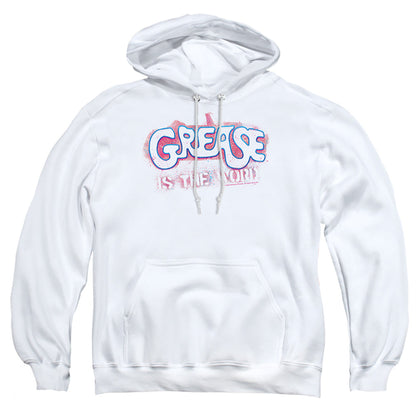 Grease Grease Is The Word Mens Hoodie White
