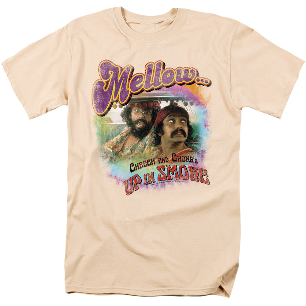 Up In Smoke Mellow Mens T Shirt Cream