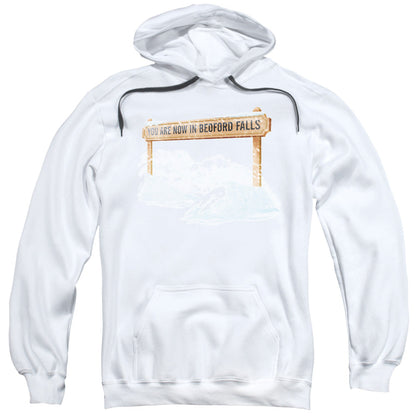Its A Wonderful Life Bedford Falls Mens Hoodie White