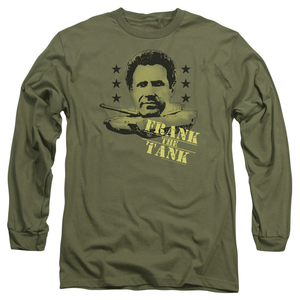 Old School Frank The Tank Mens Long Sleeve Shirt Military Green