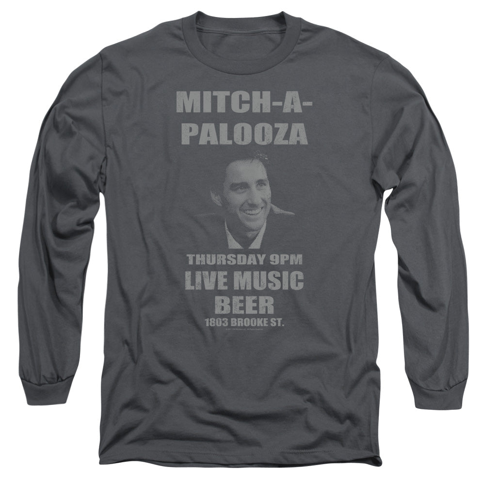 Old School Mitchapalooza Mens Long Sleeve Shirt Charcoal