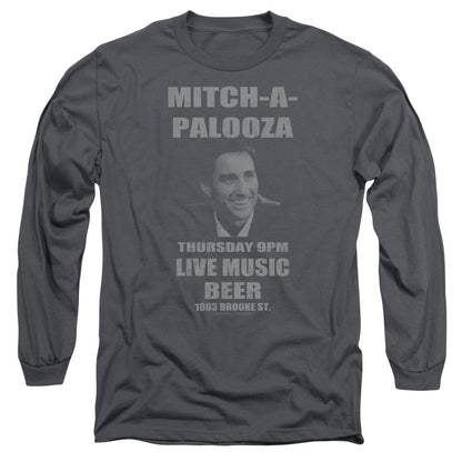 Old School Mitchapalooza Mens Long Sleeve Shirt Charcoal