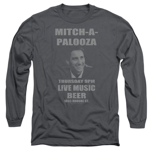 Old School Mitchapalooza Mens Long Sleeve Shirt Charcoal