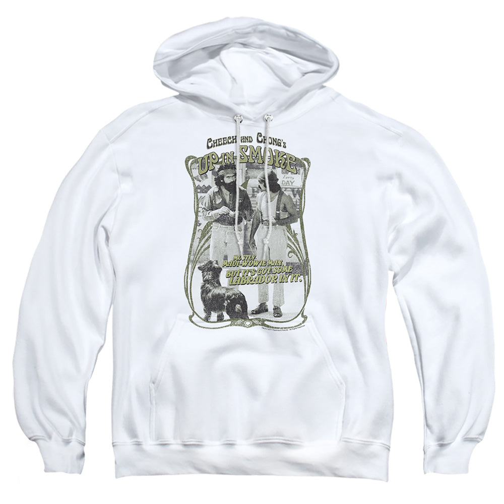 Up In Smoke Labrador Mens Hoodie White
