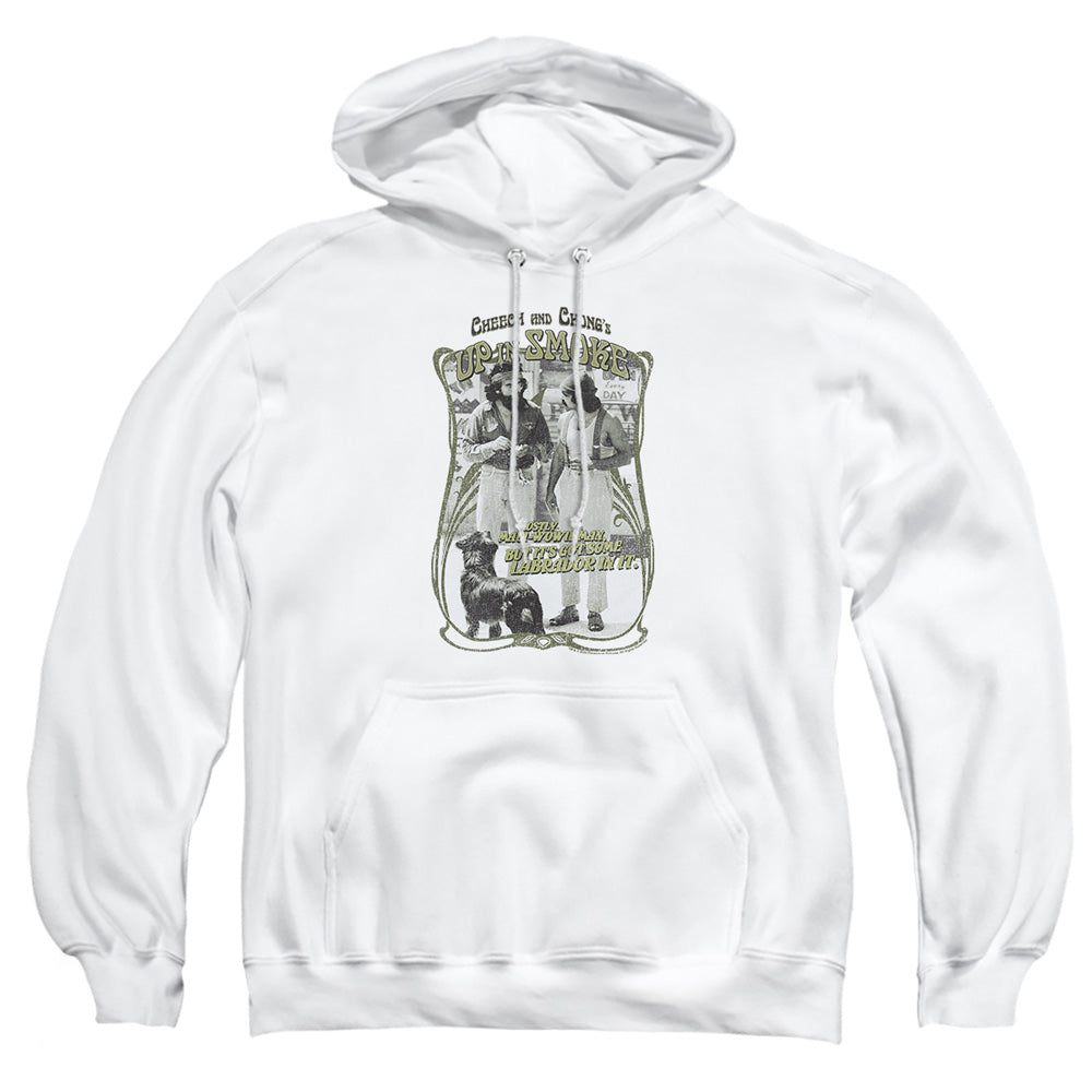 Up In Smoke Labrador Mens Hoodie White