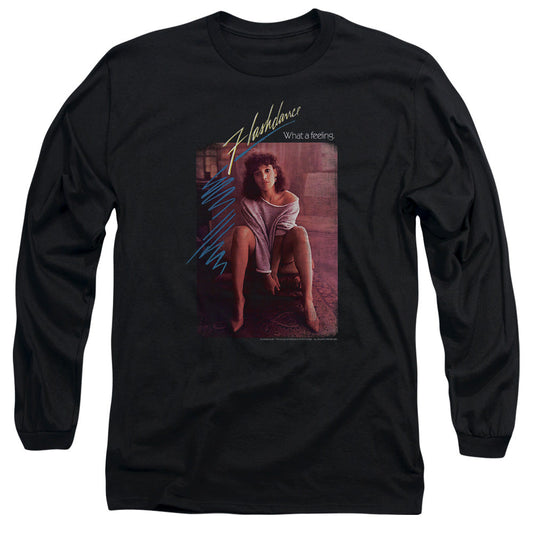 Flashdance Title Mens Long Sleeve Shirt Black Officially Licensed