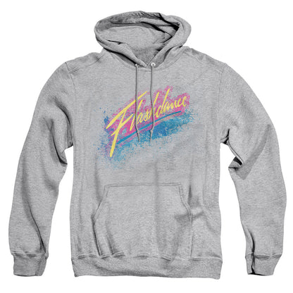 Flashdance Spray Logo Mens Hoodie Athletic Heather