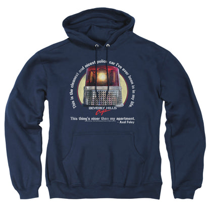 Beverly Hills Cop Nicest Police Car Mens Hoodie Navy