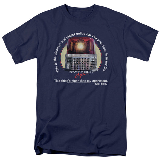 Beverly Hills Cop Nicest Police Car Mens T Shirt Navy