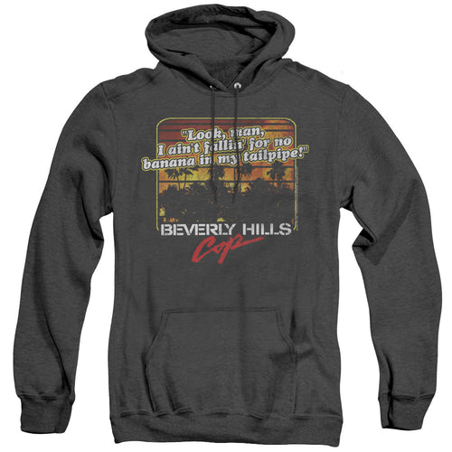 Beverly Hills Cop Banana In My Tailpipe Heather Mens Hoodie Black