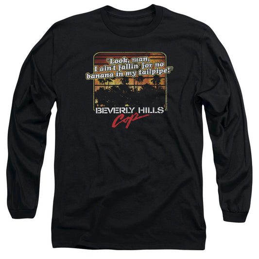 Beverly Hills Cop Banana In My Tailpipe Mens Long Sleeve Shirt Black Officially Licensed