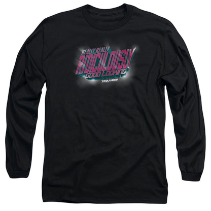 Zoolander Ridiculously Good Looking Mens Long Sleeve Shirt Black Officially Licensed