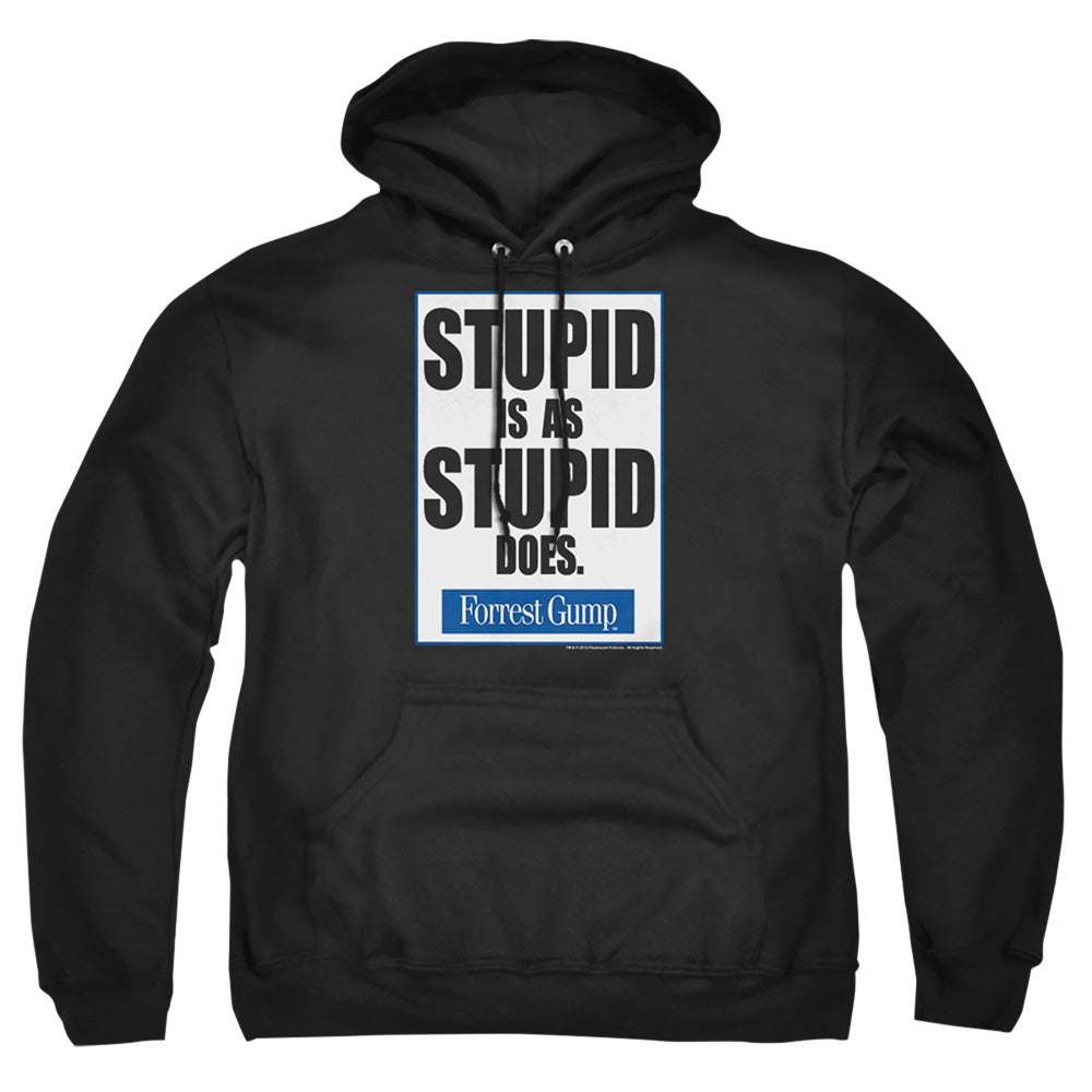Forrest Gump Stupid Is Mens Hoodie Black
