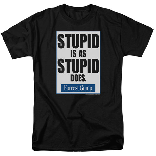 Forrest Gump Stupid Is Mens T Shirt Black
