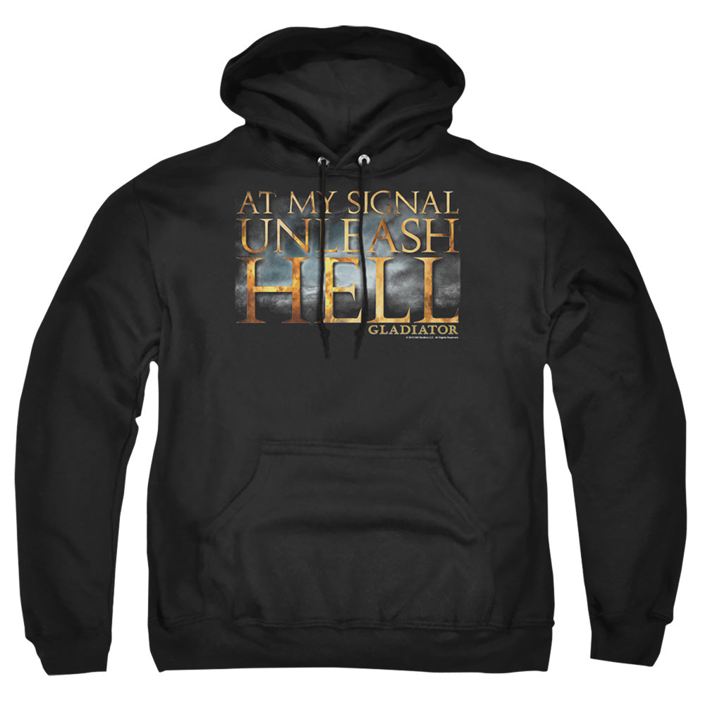 Gladiator Unleash Hell Mens Hoodie Black