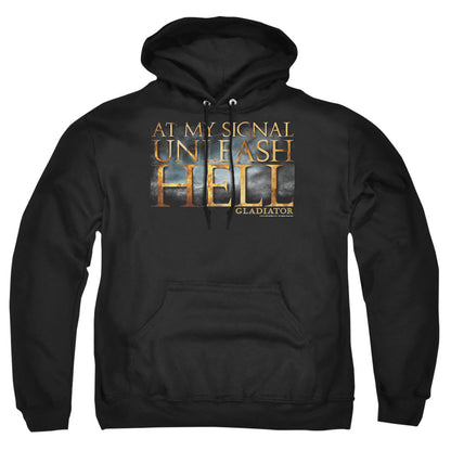 Gladiator Unleash Hell Mens Hoodie Black