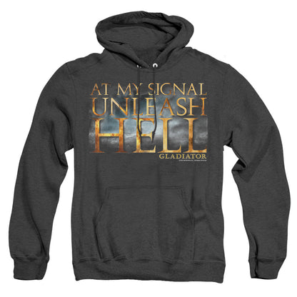 Gladiator Unleash Hell Heather Mens Hoodie Black