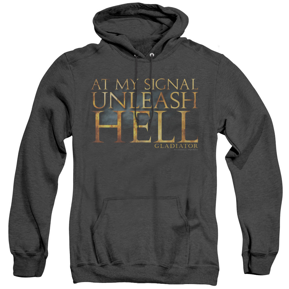 Gladiator Unleash Hell Heather Mens Hoodie Black
