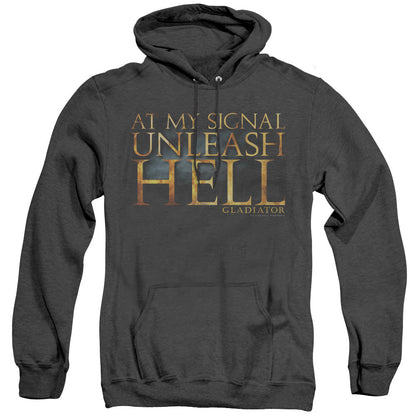 Gladiator Unleash Hell Heather Mens Hoodie Black