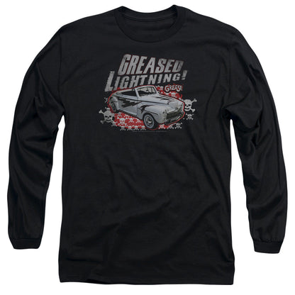 Grease Greased Lightening Mens Long Sleeve Shirt Black Officially Licensed