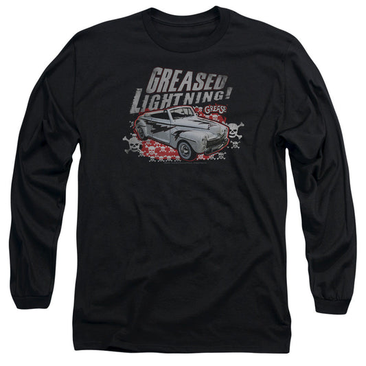 Grease Greased Lightening Mens Long Sleeve Shirt Black Officially Licensed