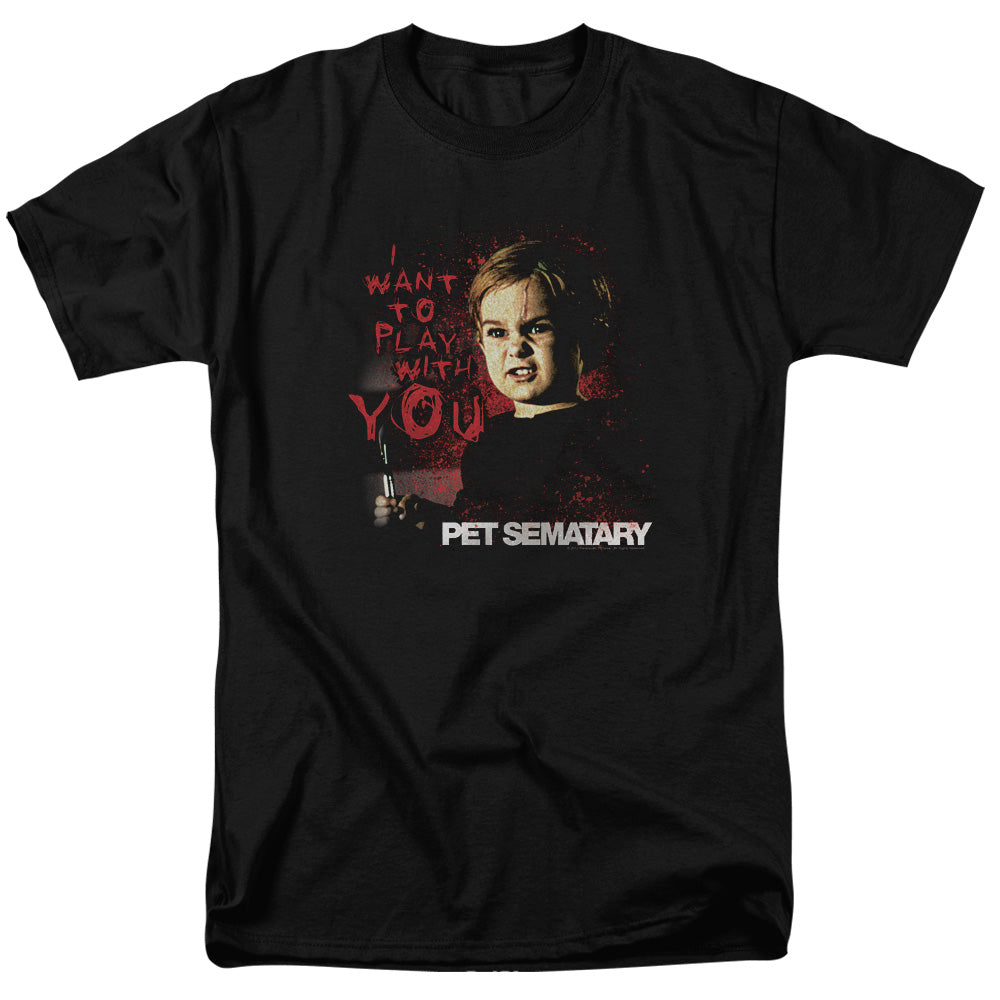 Pet Sematary I Want To Play Mens T Shirt Black