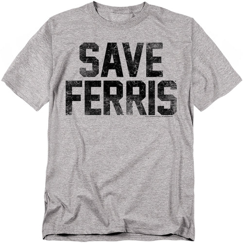 Ferris Bueller Save Ferris Mens T Shirt Athletic Heather