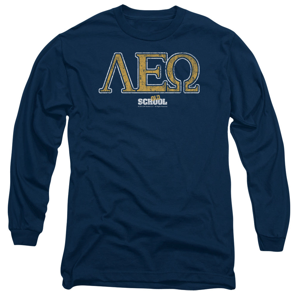 Old School Leo Mens Long Sleeve Shirt Navy