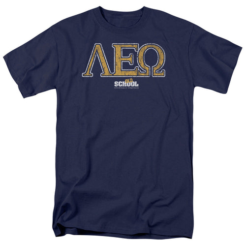 Old School Leo Mens T Shirt Navy Blue
