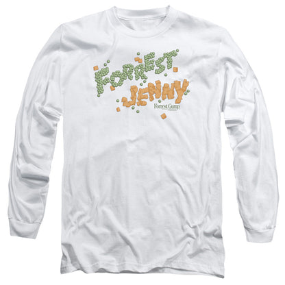 Forrest Gump Peas And Carrots Mens Long Sleeve Shirt White Officially Licensed