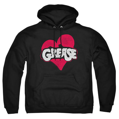 Grease Heart Mens Hoodie Black