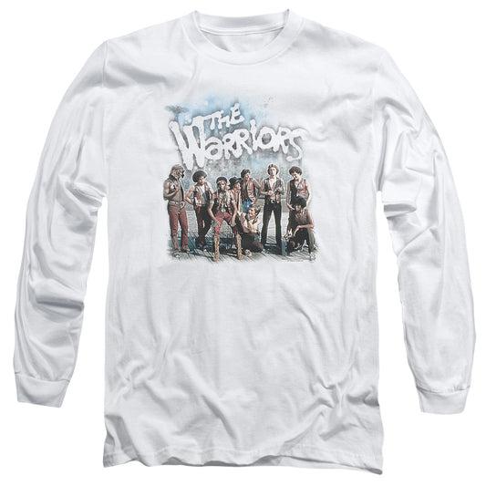 Warriors Amusement Mens Long Sleeve Shirt White Officially Licensed