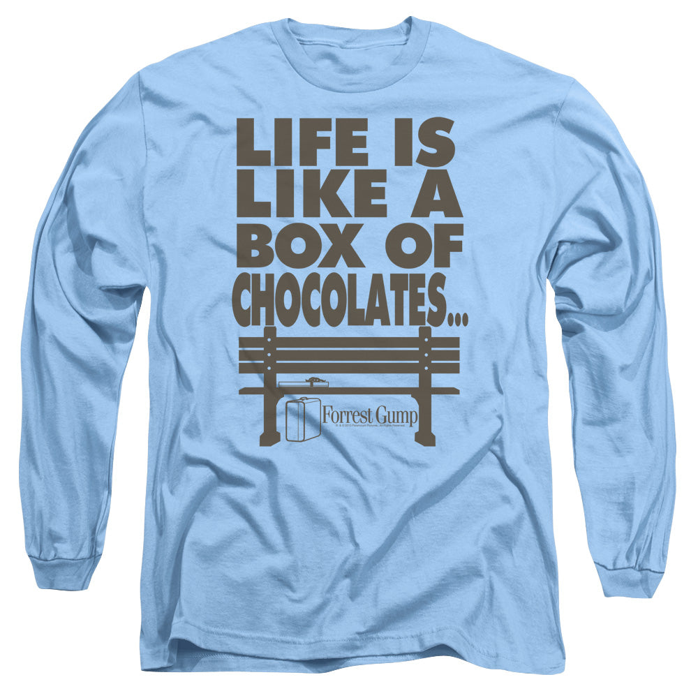 Forrest Gump Life Mens Long Sleeve Shirt Carolina Blue Officially Licensed