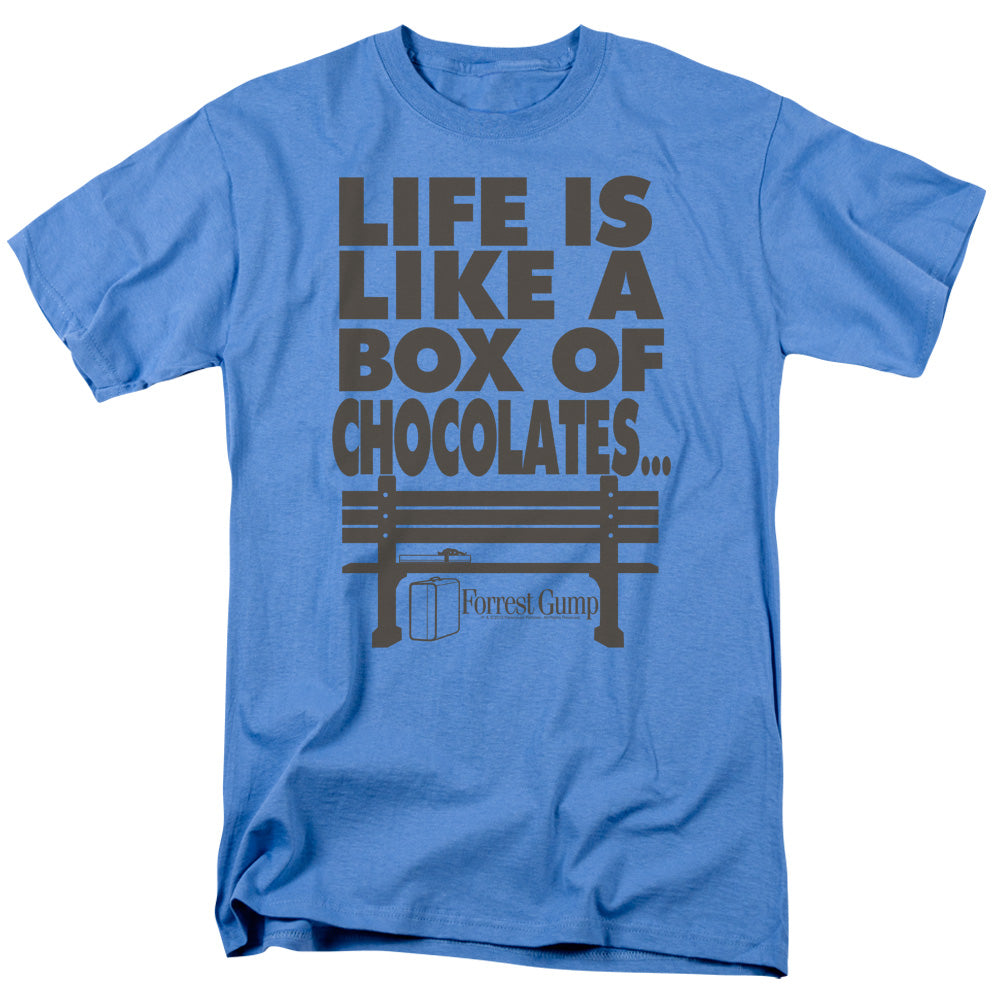 Forrest Gump Life Mens T Shirt Carolina Blue