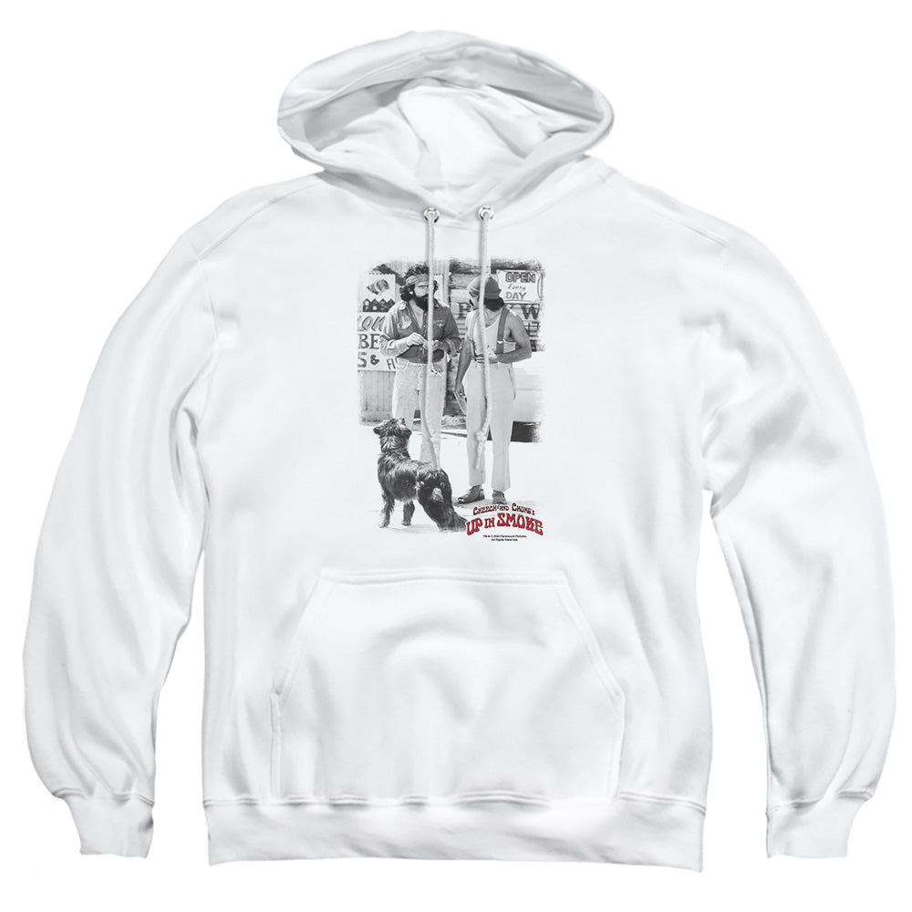 Up In Smoke Square Mens Hoodie White