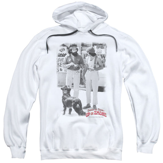 Up In Smoke Square Mens Hoodie White