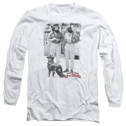 Up In Oke Square Mens Long Sleeve Shirt White